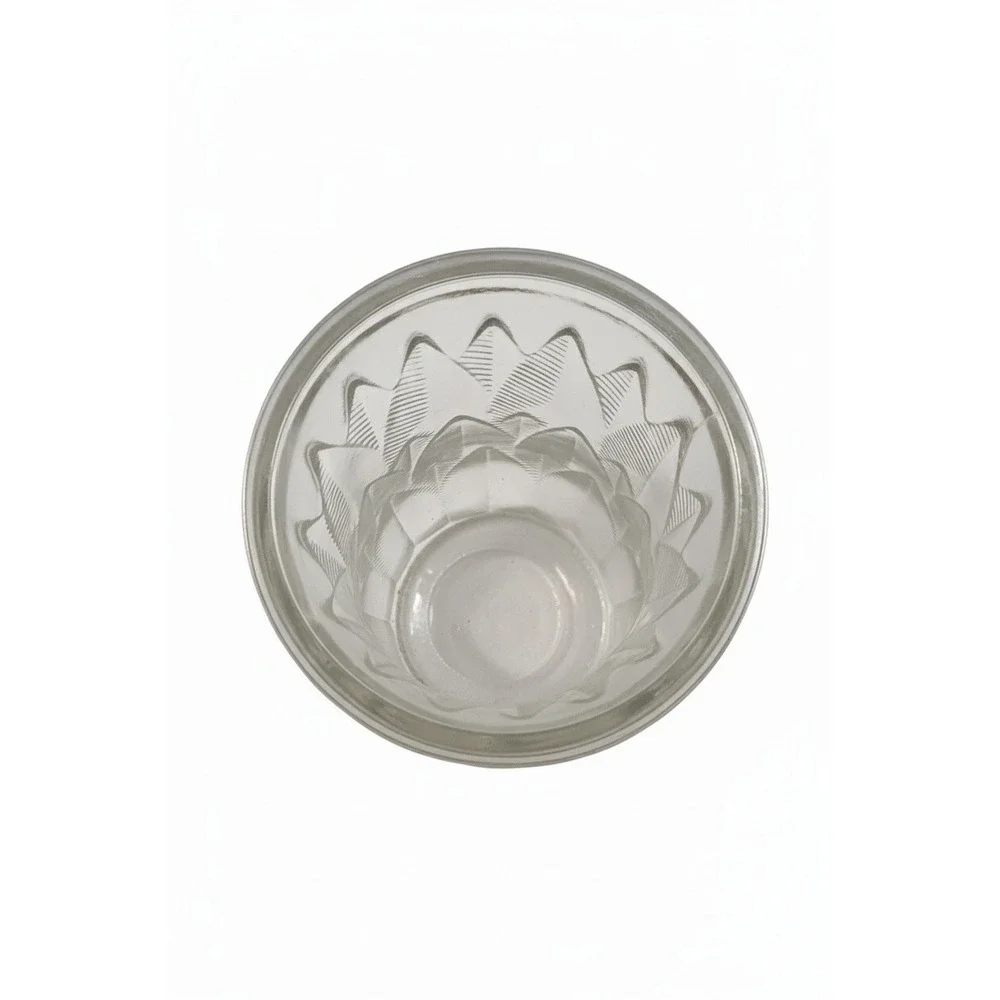 Clear Glass Vase with Embossed Leaf Design,‎ Modern Home Decor